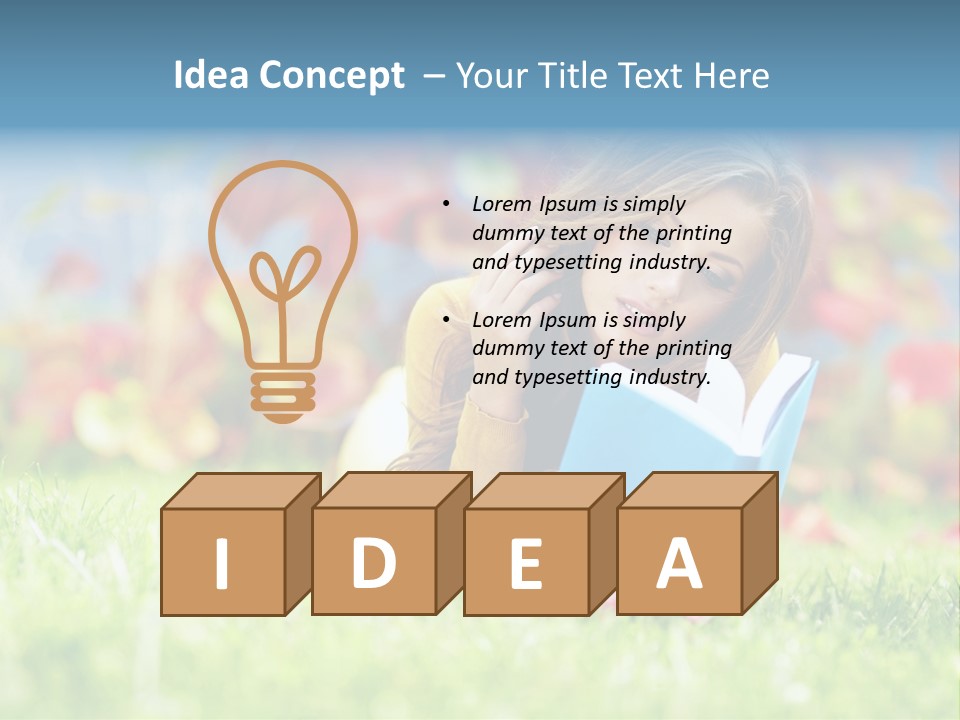 Sutumn Red Woman PowerPoint Template