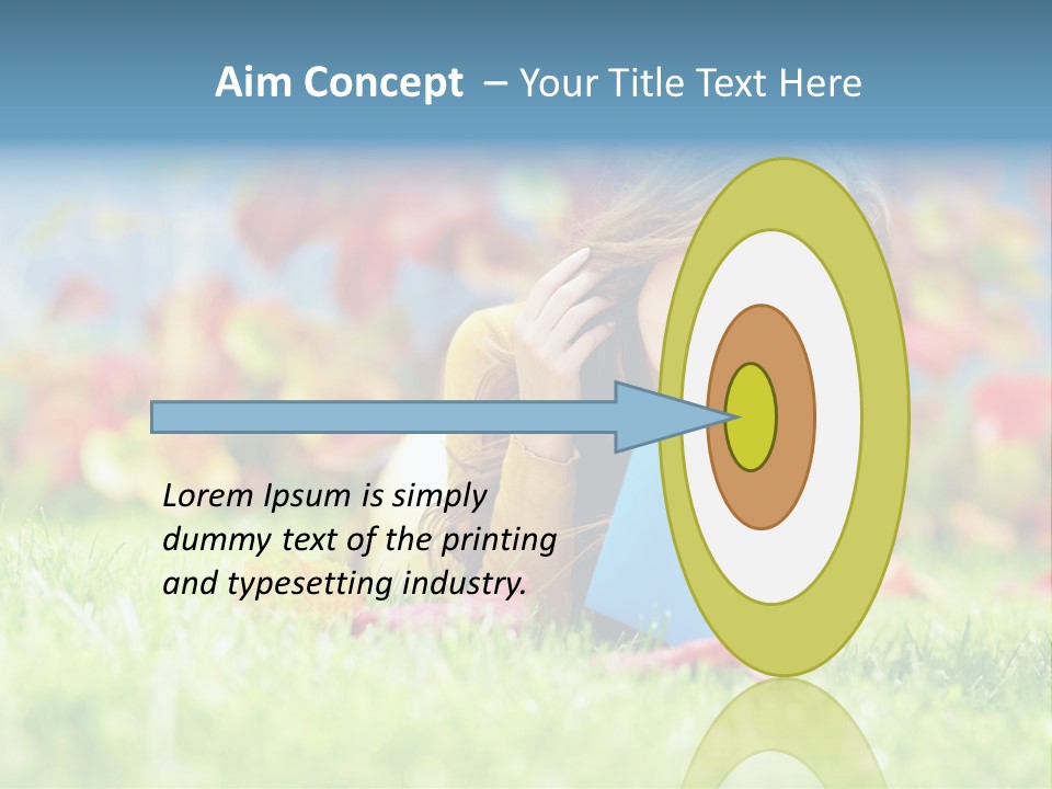 Sutumn Red Woman PowerPoint Template