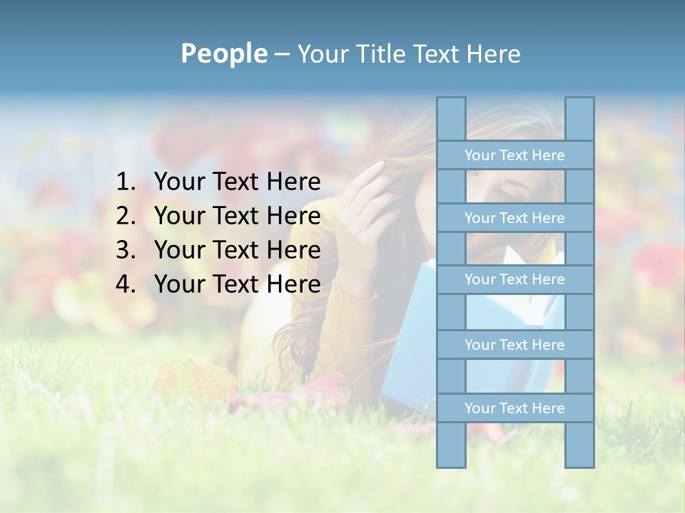 Sutumn Red Woman PowerPoint Template