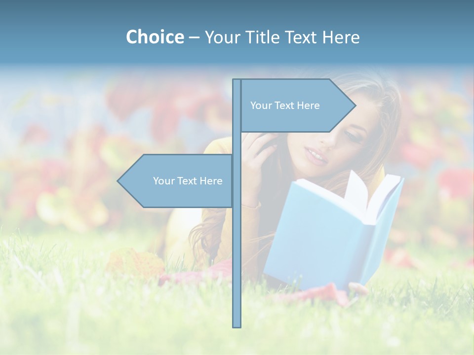 Sutumn Red Woman PowerPoint Template