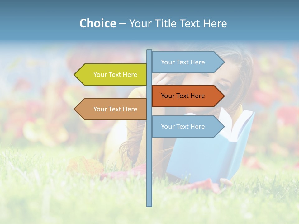 Sutumn Red Woman PowerPoint Template