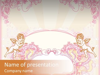 Template Invitation Heart PowerPoint Template