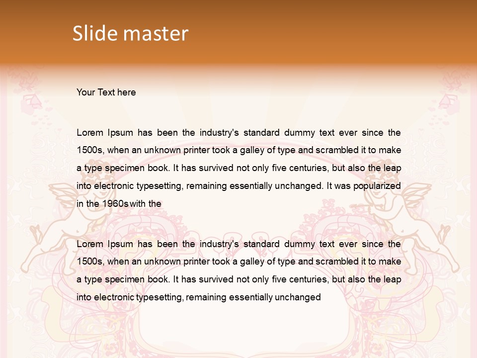 Template Invitation Heart PowerPoint Template