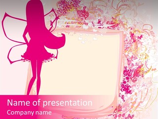 Decoration Beautiful Elf PowerPoint Template