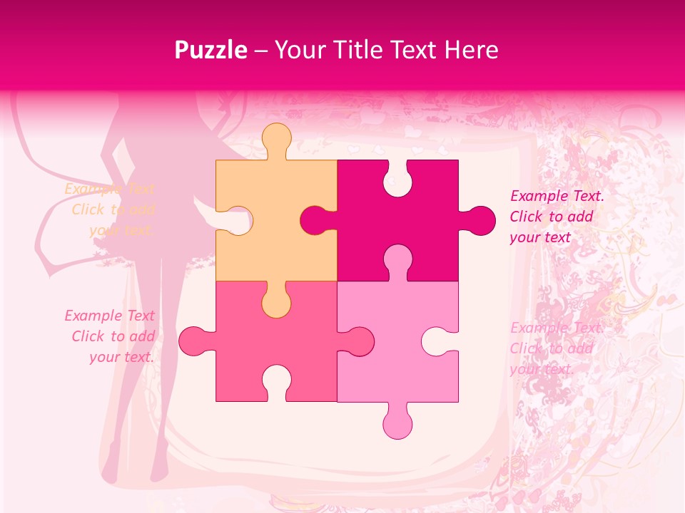 Decoration Beautiful Elf PowerPoint Template