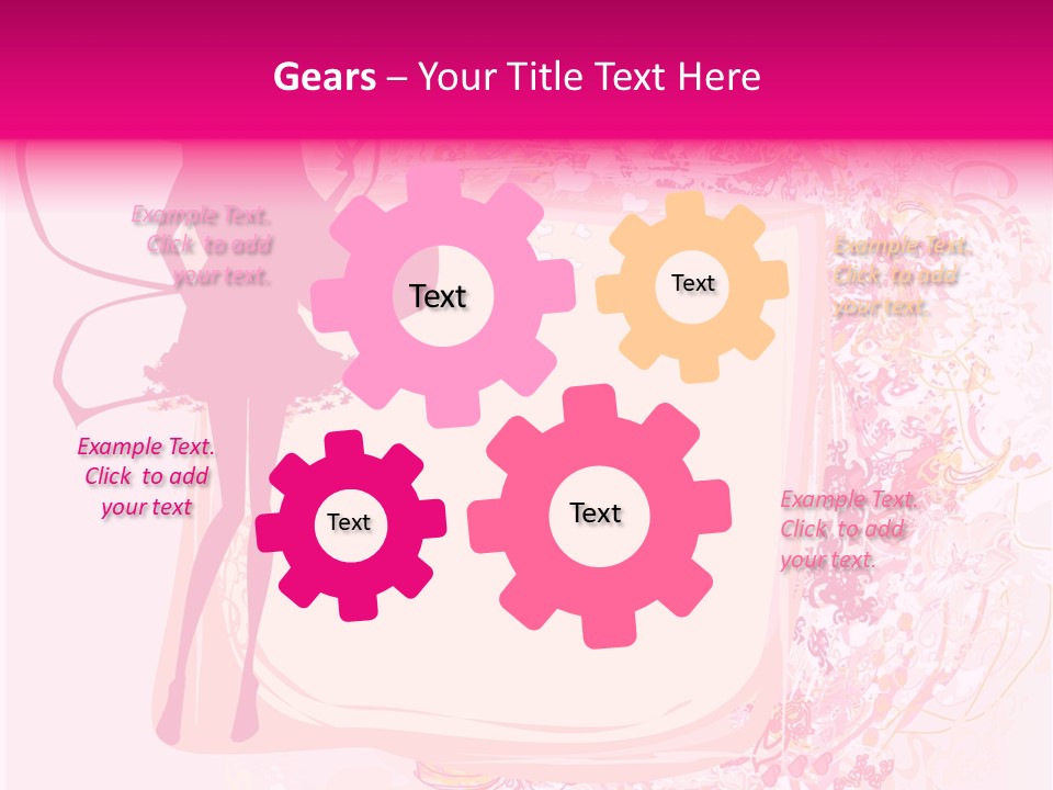 Decoration Beautiful Elf PowerPoint Template