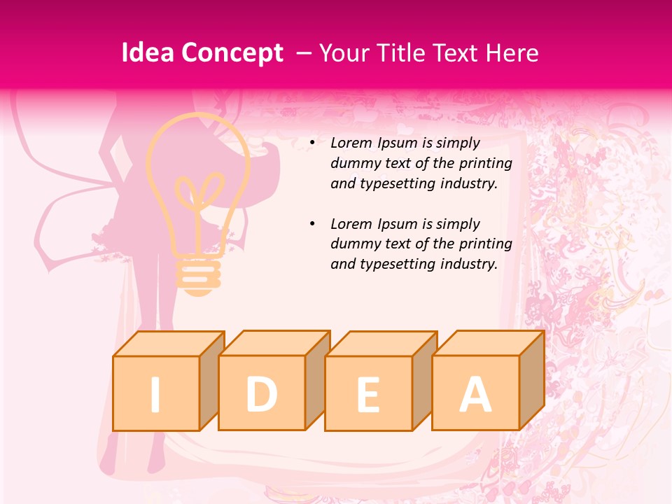 Decoration Beautiful Elf PowerPoint Template