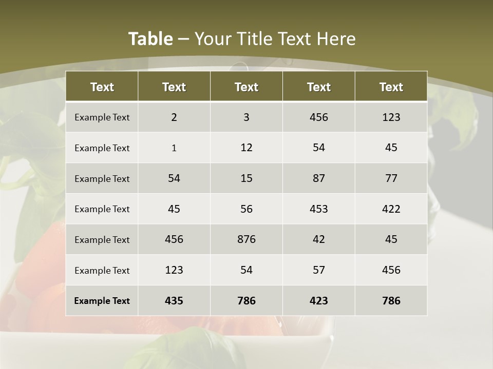 Oliwa Posi Przygotowanie PowerPoint Template
