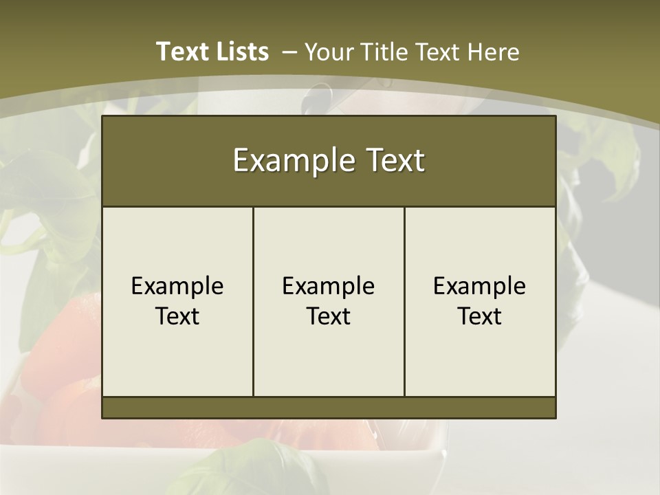 Oliwa Posi Przygotowanie PowerPoint Template