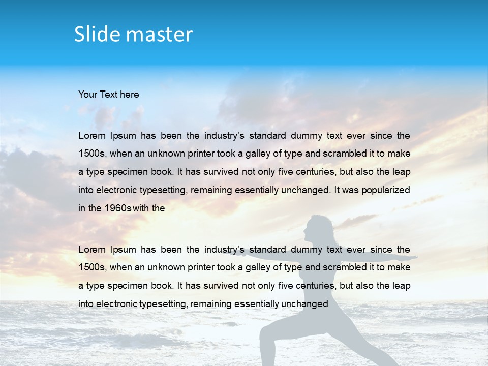 Relaxation Position Sand PowerPoint Template