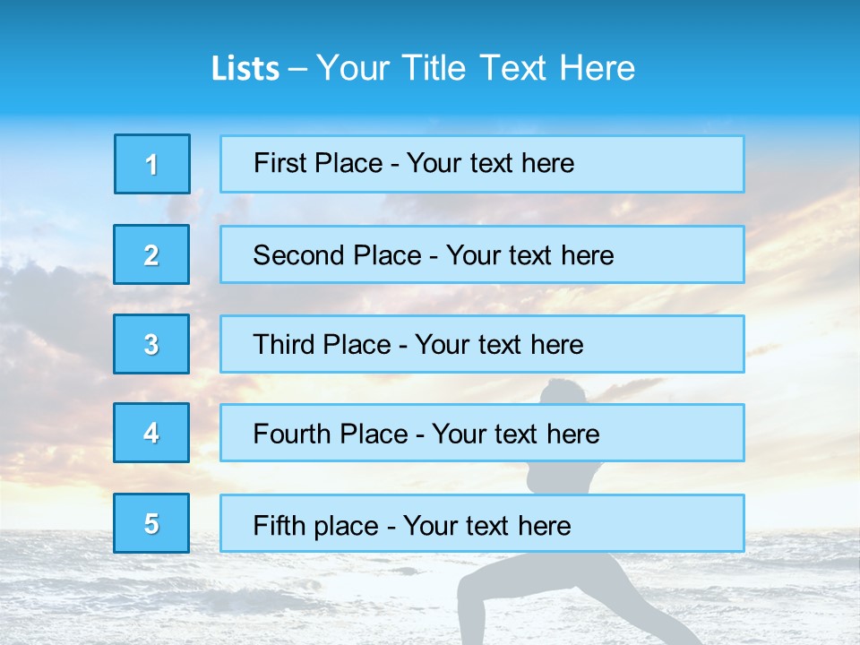 Relaxation Position Sand PowerPoint Template