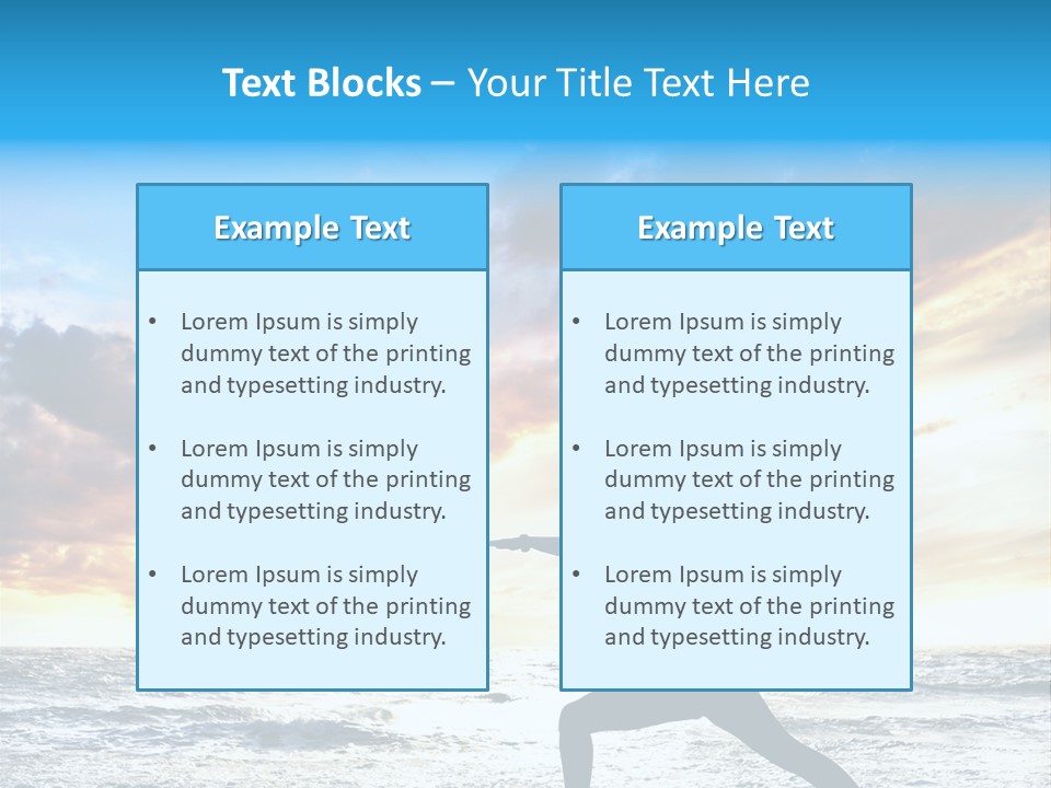 Relaxation Position Sand PowerPoint Template