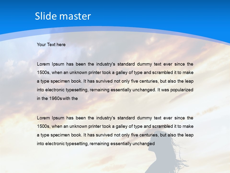 Position Mental Sunset PowerPoint Template