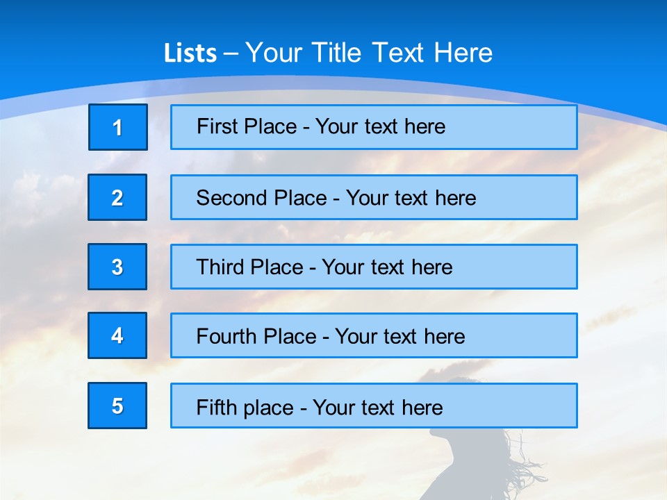 Position Mental Sunset PowerPoint Template