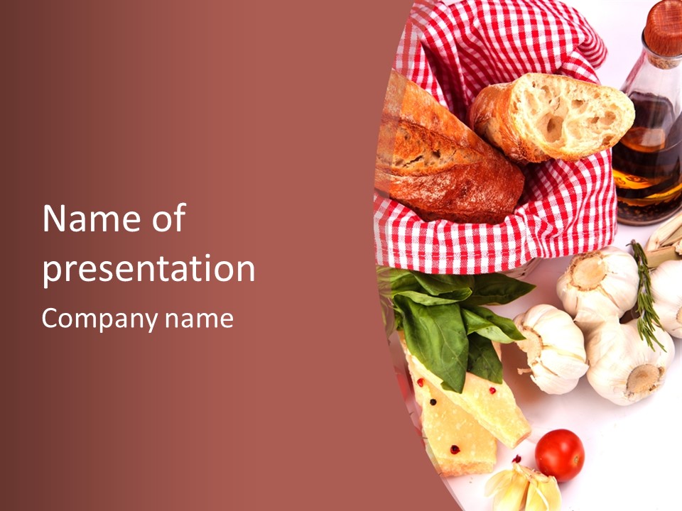 Rustic Cheese Red PowerPoint Template