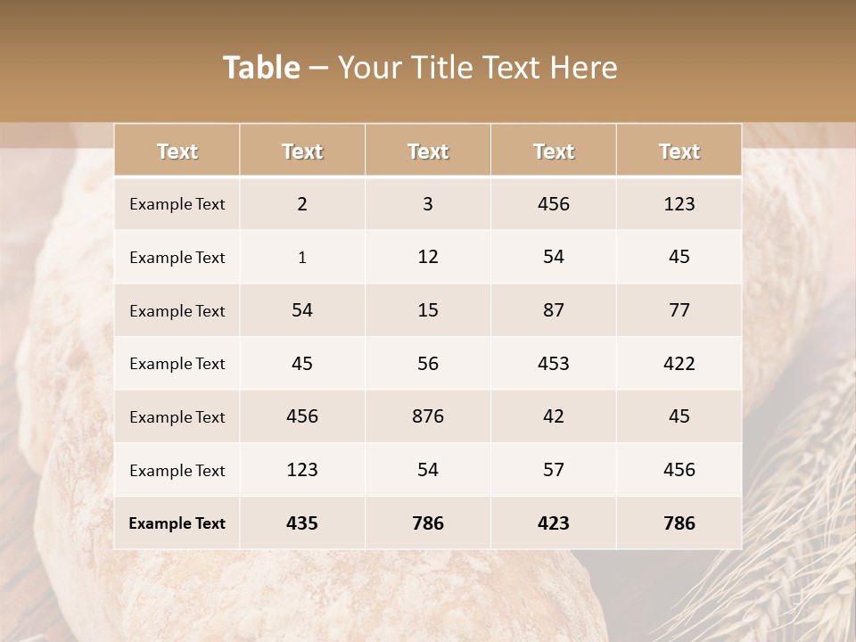 Backen Biologisch Brot PowerPoint Template