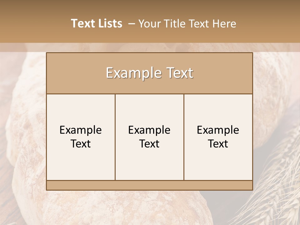 Backen Biologisch Brot PowerPoint Template