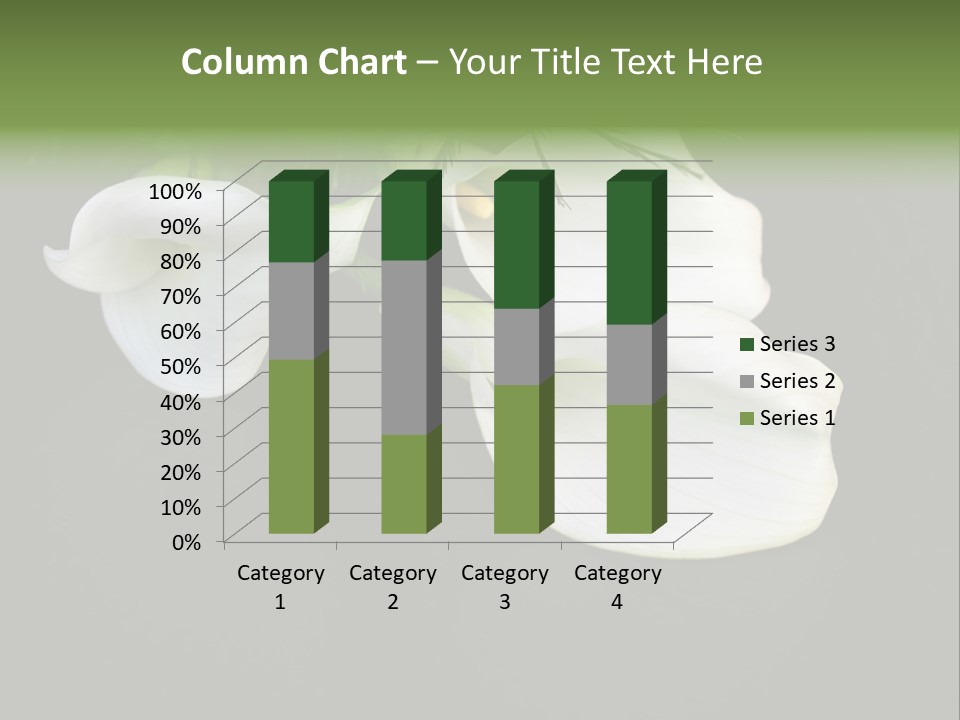 Callas Pflanze Weiss PowerPoint Template