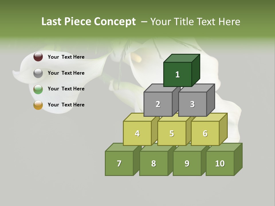 Callas Pflanze Weiss PowerPoint Template