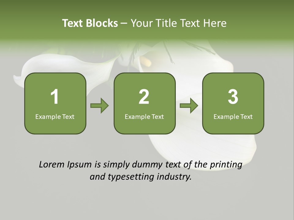 Callas Pflanze Weiss PowerPoint Template