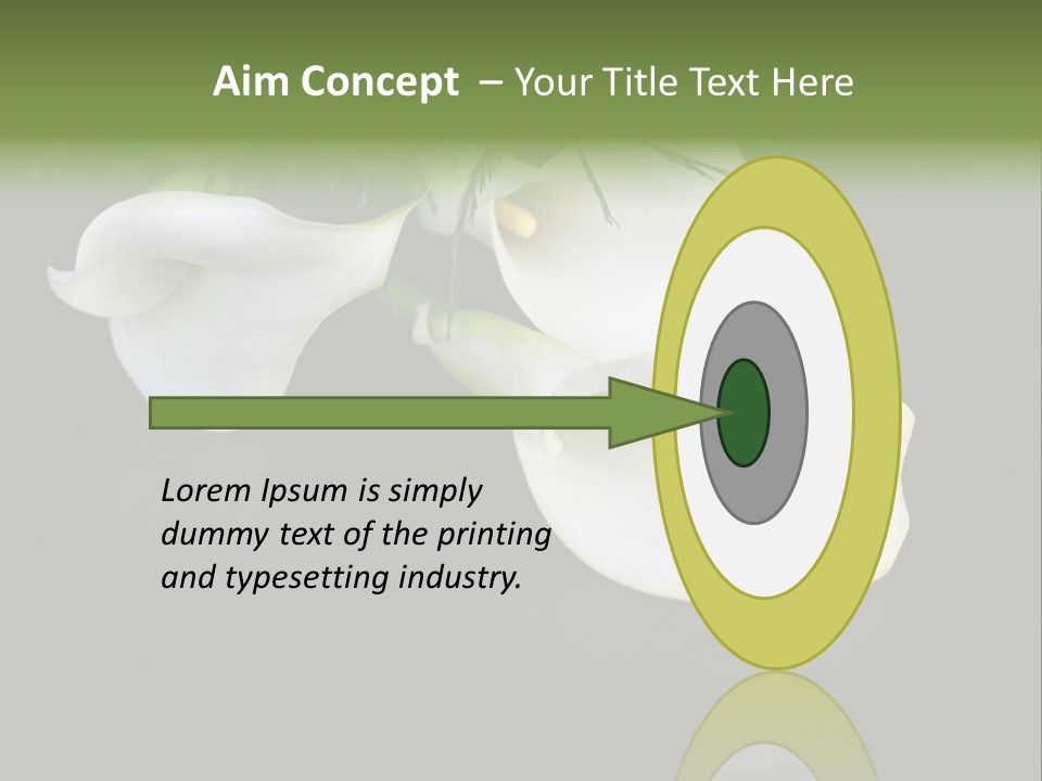 Callas Pflanze Weiss PowerPoint Template