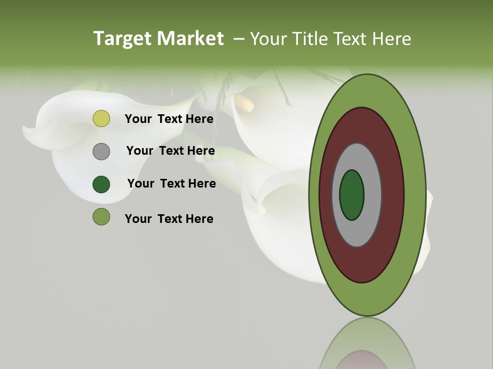 Callas Pflanze Weiss PowerPoint Template