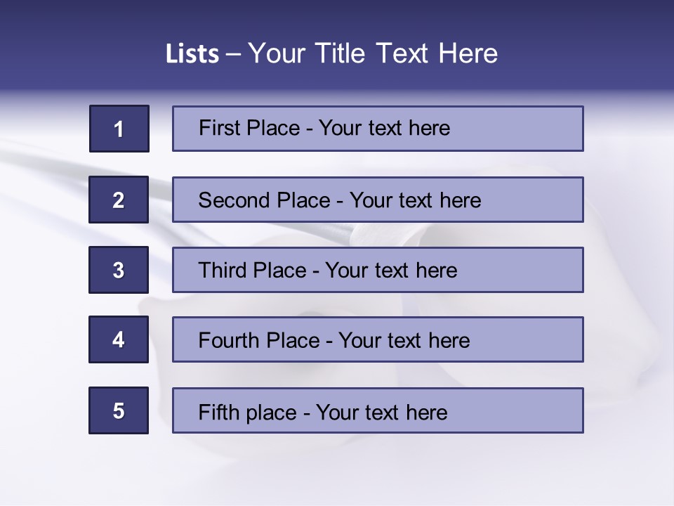 Liebe Formen Zantedeschia Aethiopica PowerPoint Template