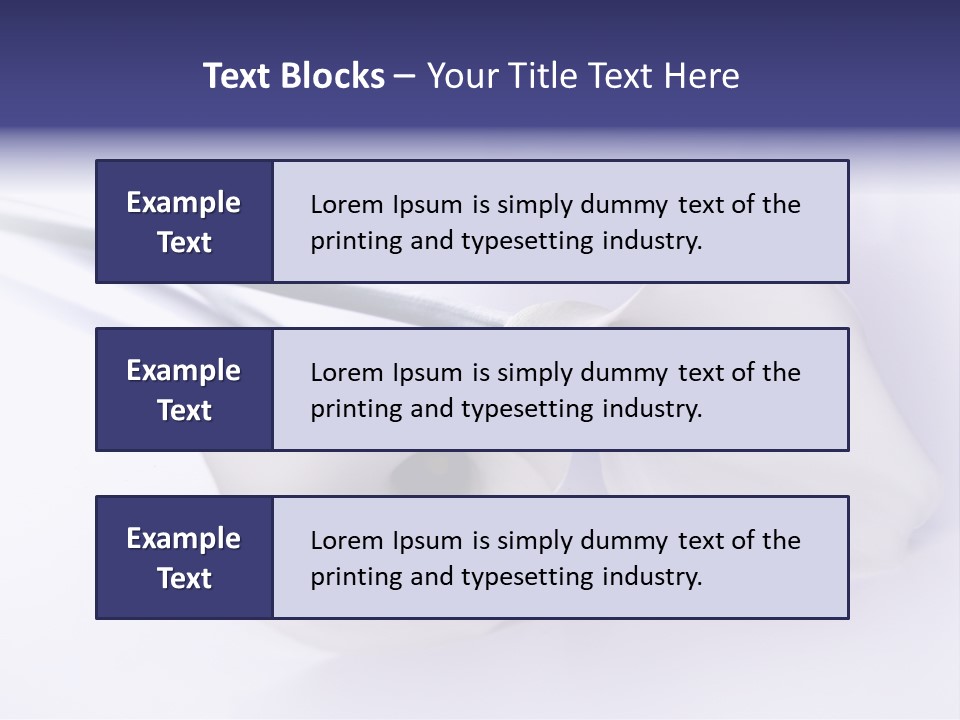 Liebe Formen Zantedeschia Aethiopica PowerPoint Template