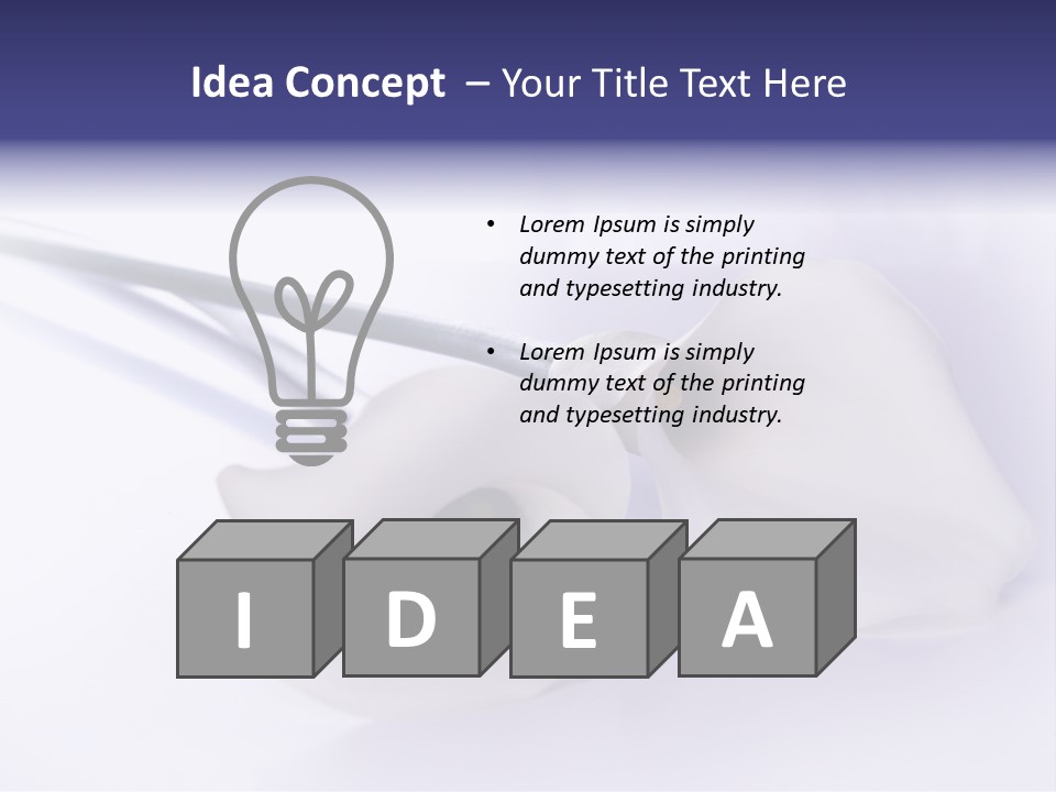 Liebe Formen Zantedeschia Aethiopica PowerPoint Template