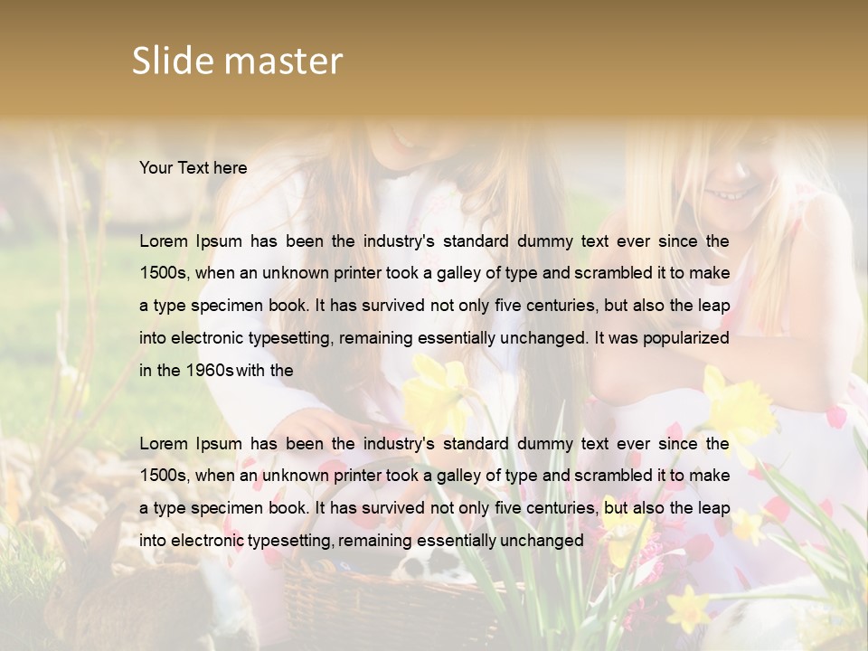 Blue Bunny Green PowerPoint Template