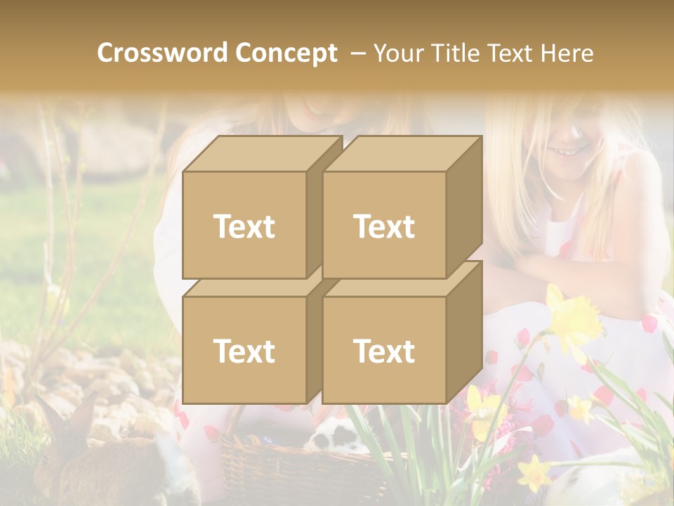 Blue Bunny Green PowerPoint Template