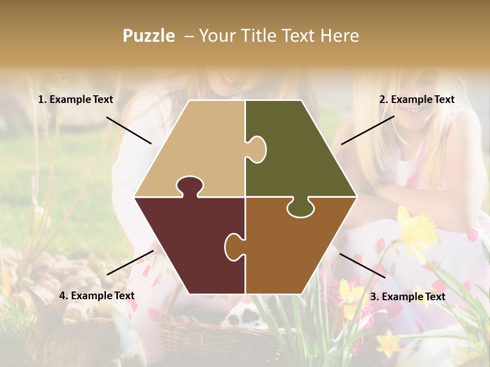 Blue Bunny Green PowerPoint Template