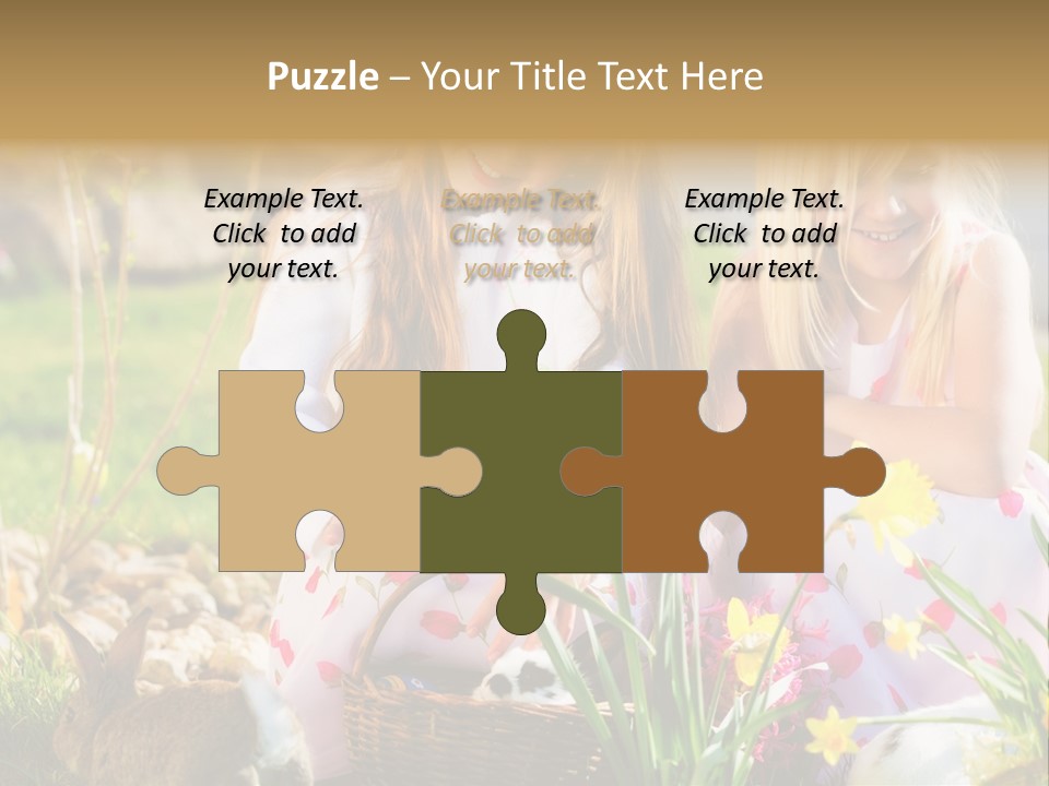 Blue Bunny Green PowerPoint Template