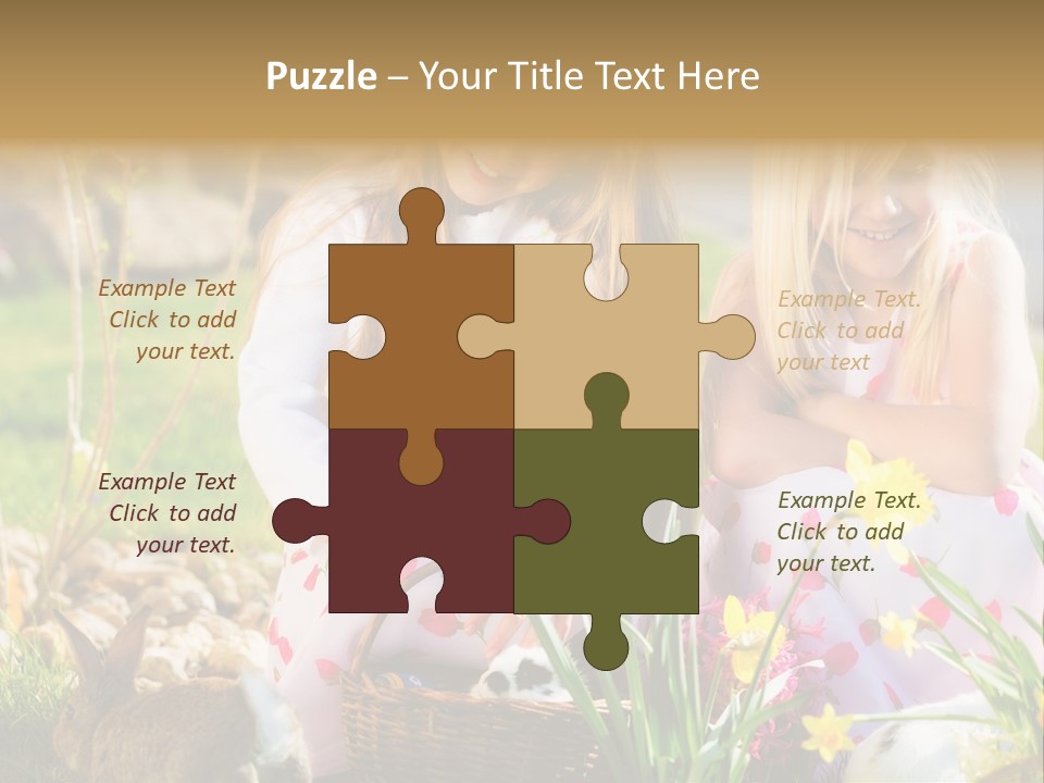 Blue Bunny Green PowerPoint Template