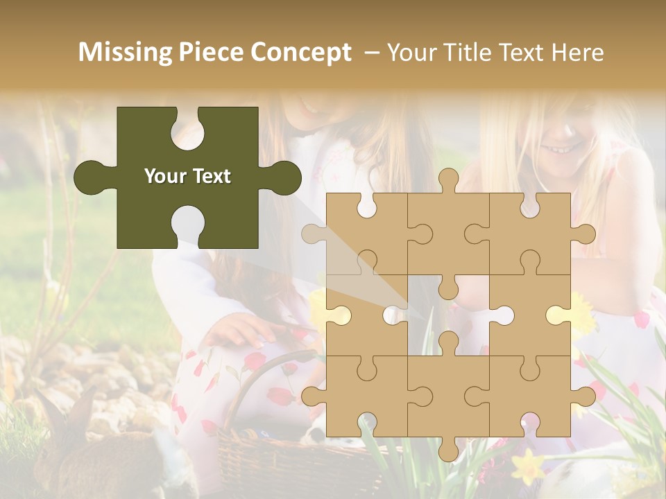 Blue Bunny Green PowerPoint Template