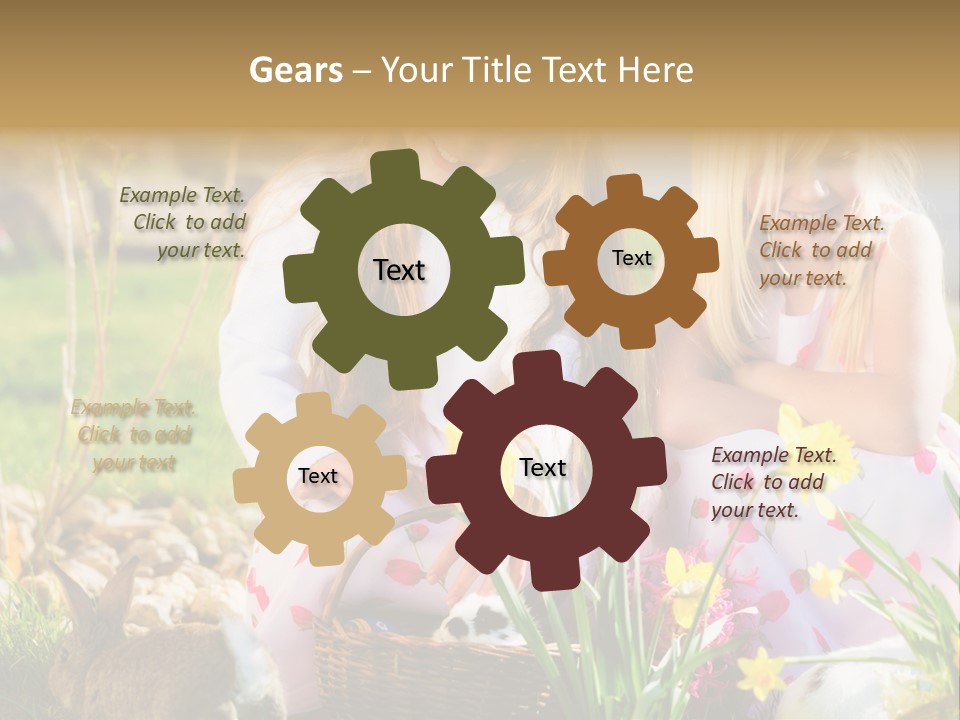 Blue Bunny Green PowerPoint Template