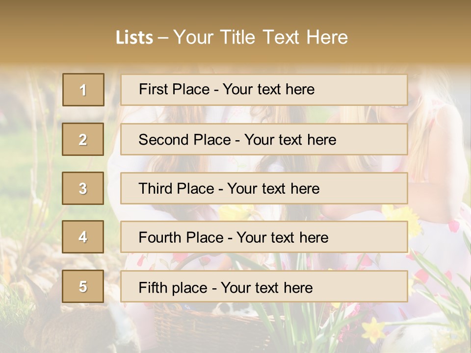 Blue Bunny Green PowerPoint Template