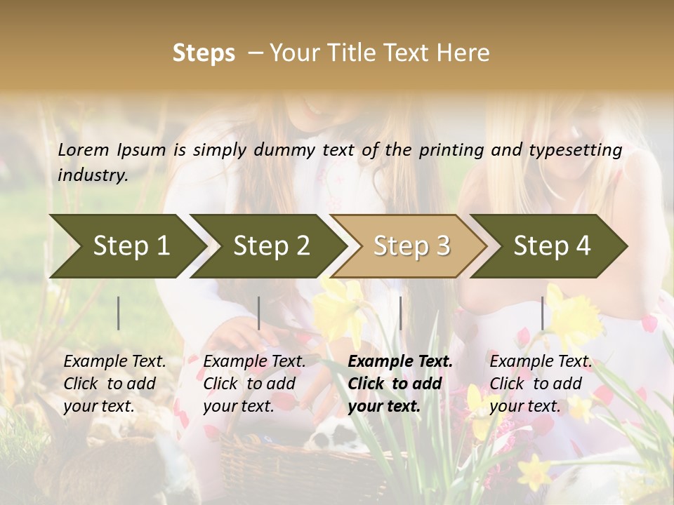 Blue Bunny Green PowerPoint Template