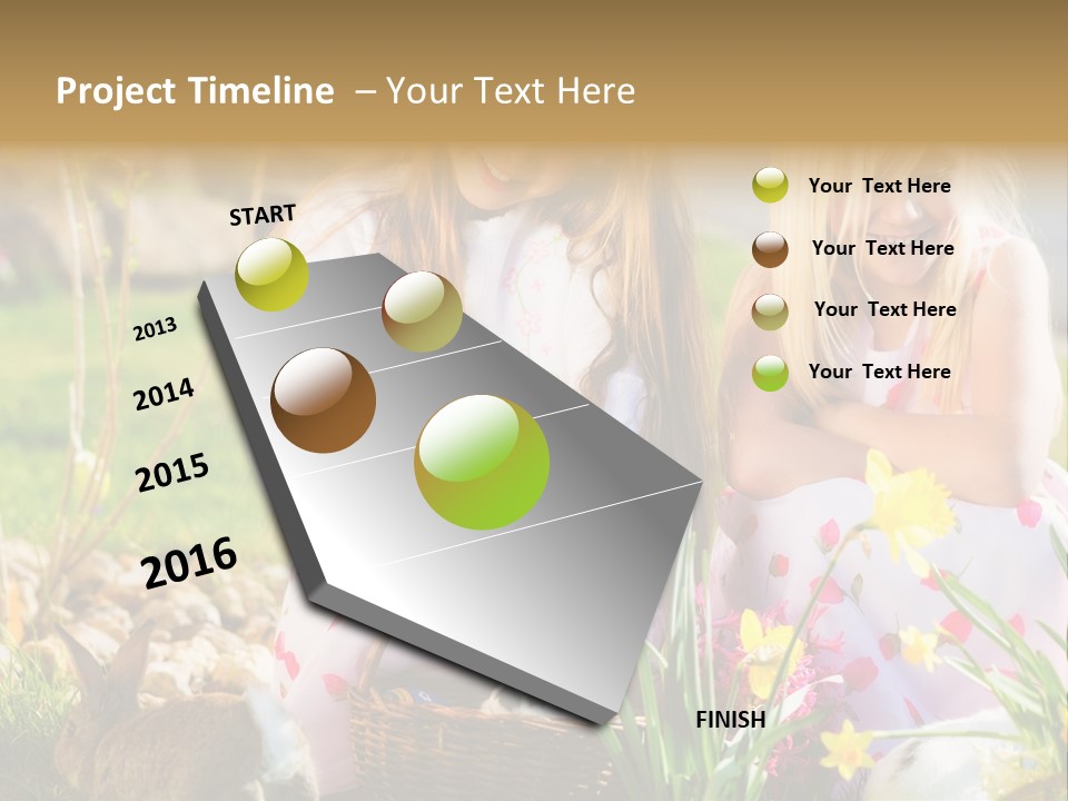 Blue Bunny Green PowerPoint Template