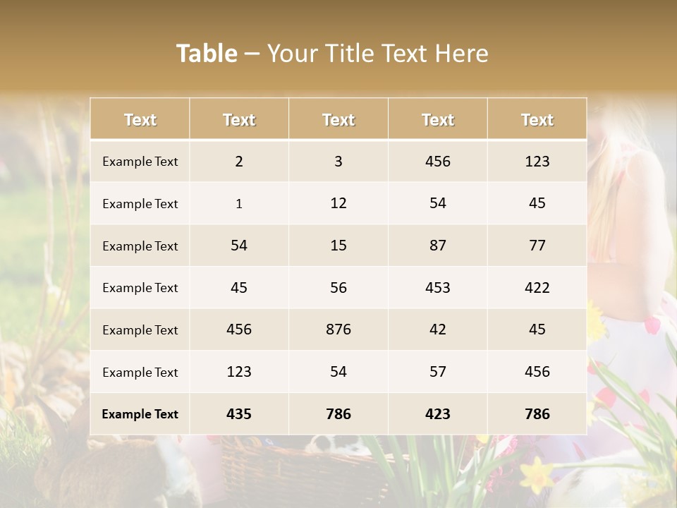 Blue Bunny Green PowerPoint Template