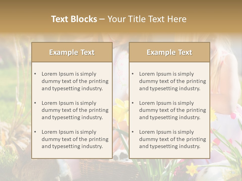 Blue Bunny Green PowerPoint Template