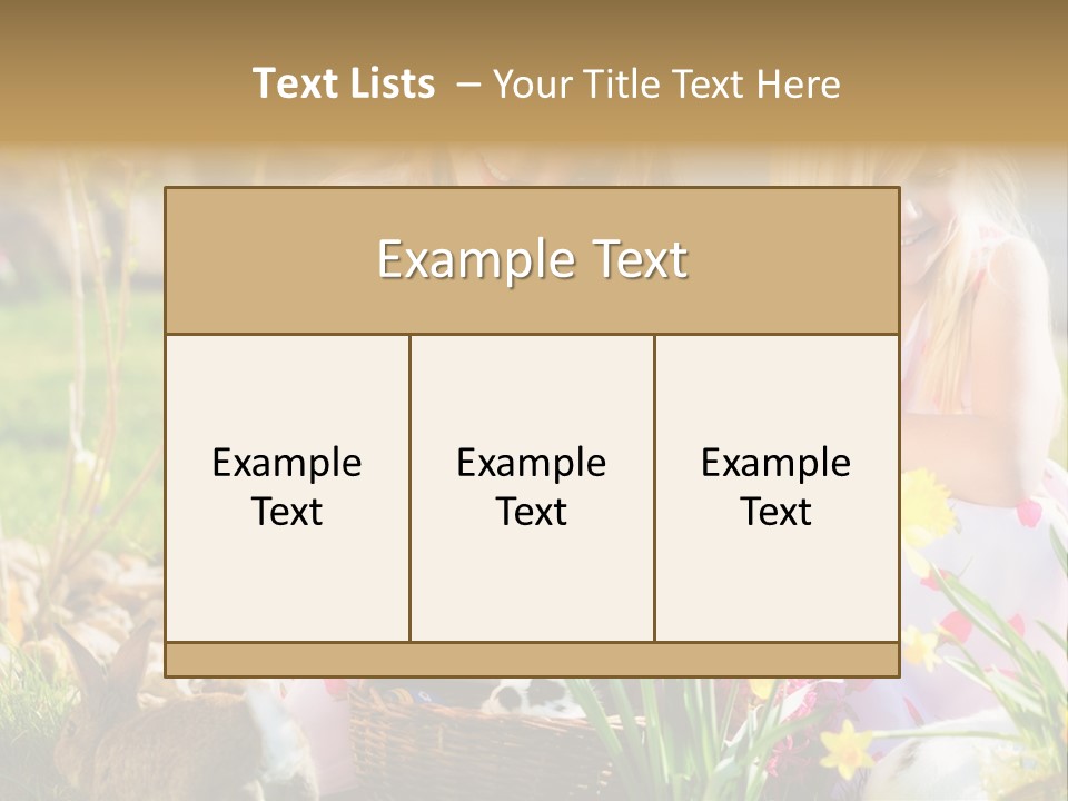 Blue Bunny Green PowerPoint Template