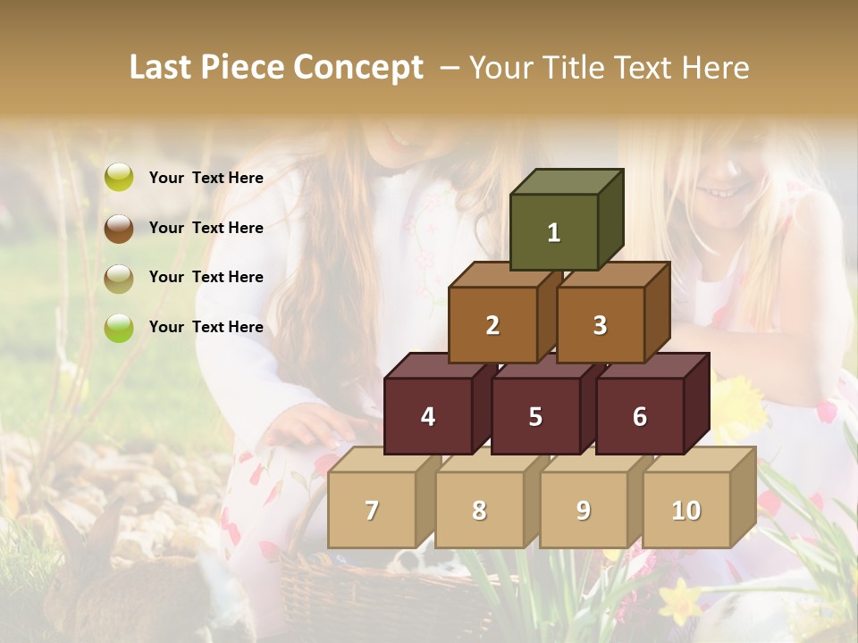 Blue Bunny Green PowerPoint Template