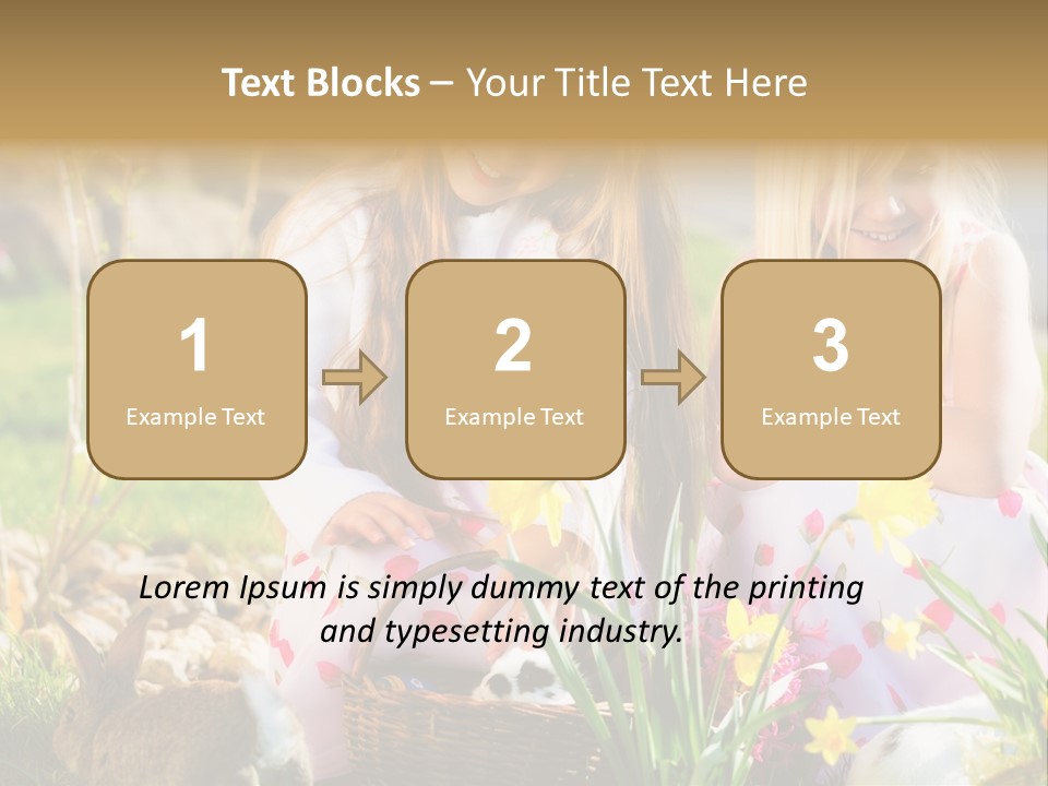 Blue Bunny Green PowerPoint Template