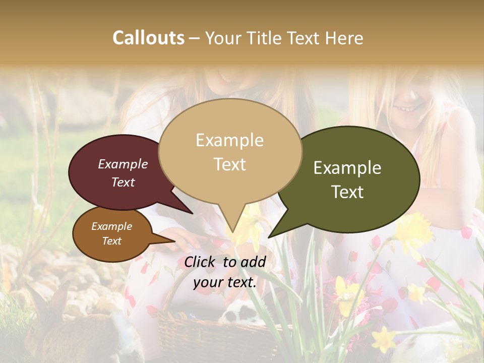 Blue Bunny Green PowerPoint Template