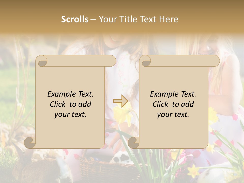 Blue Bunny Green PowerPoint Template