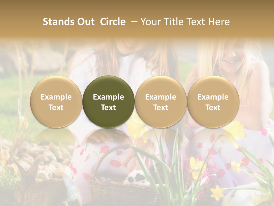 Blue Bunny Green PowerPoint Template