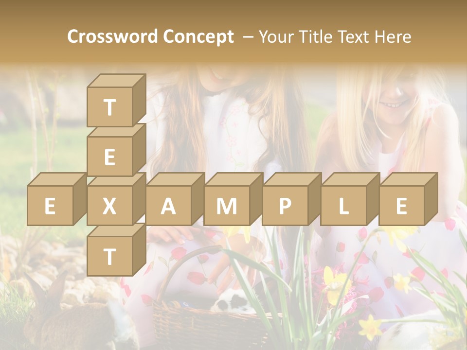 Blue Bunny Green PowerPoint Template