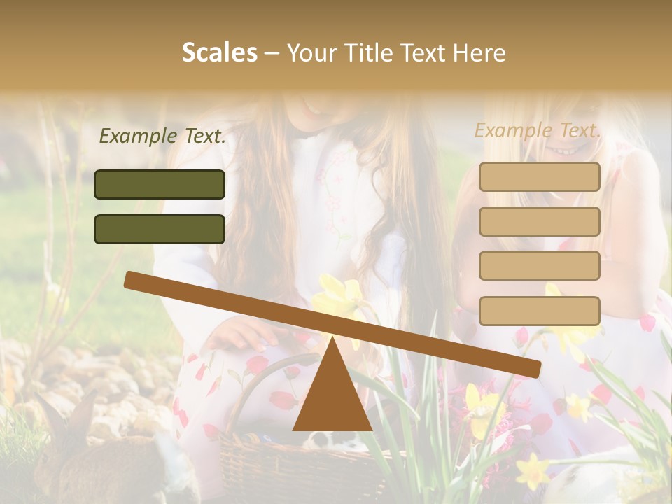 Blue Bunny Green PowerPoint Template