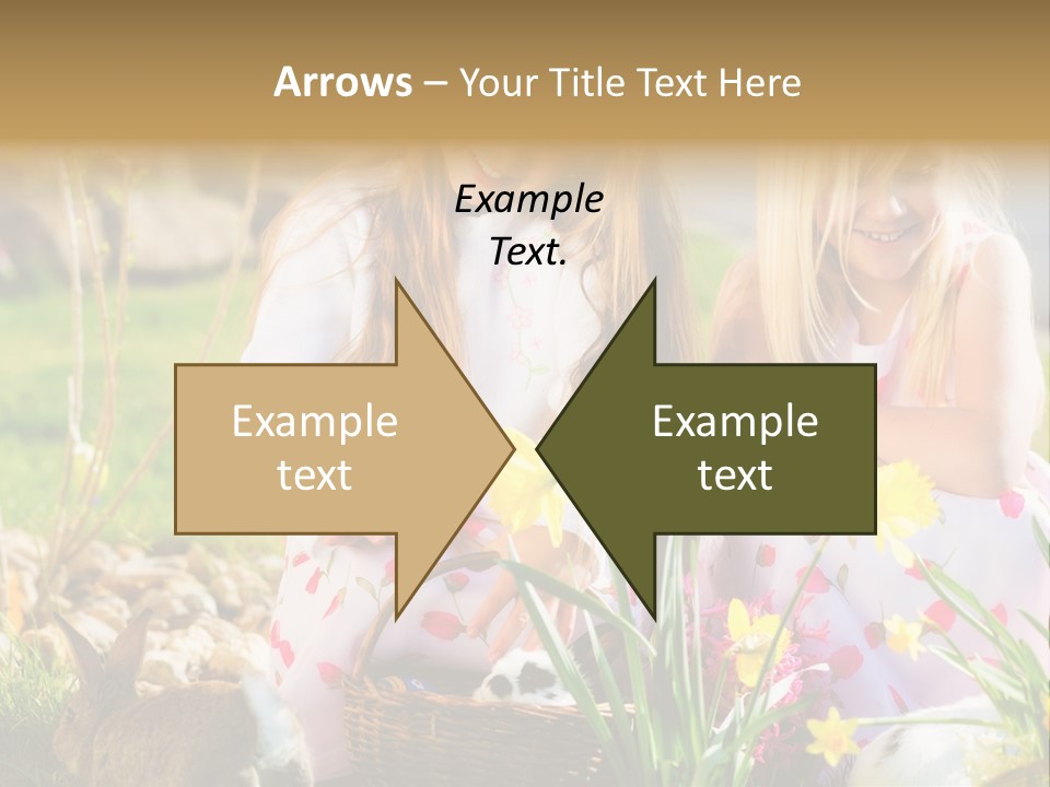 Blue Bunny Green PowerPoint Template